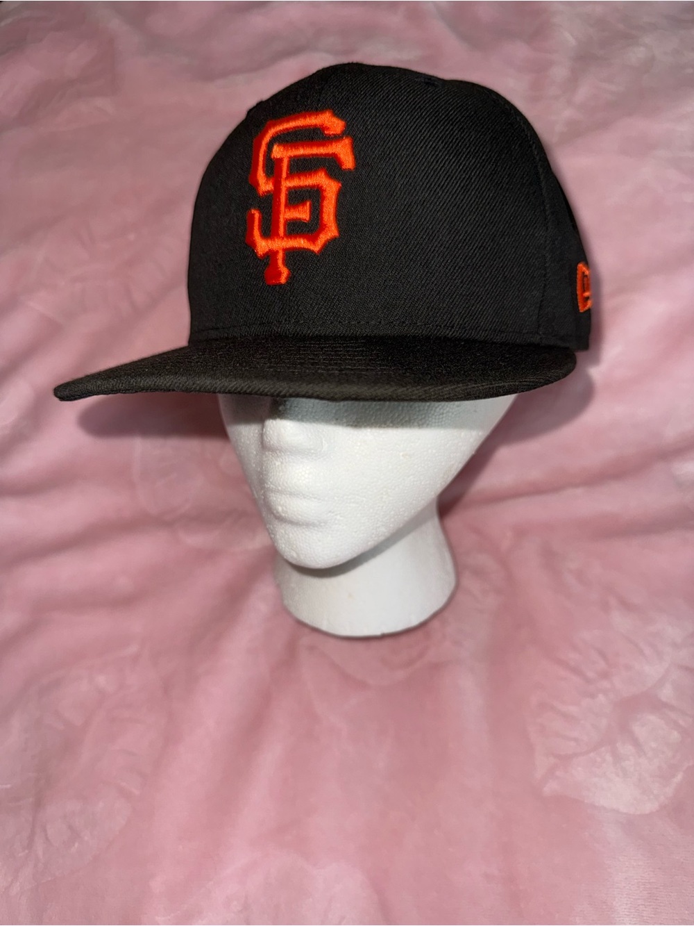 New Era Black Cap with Orange SF Logo
